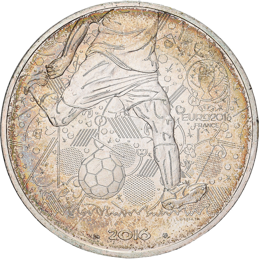 France, 10 Euro, 2016, Football, SUP+, Argent