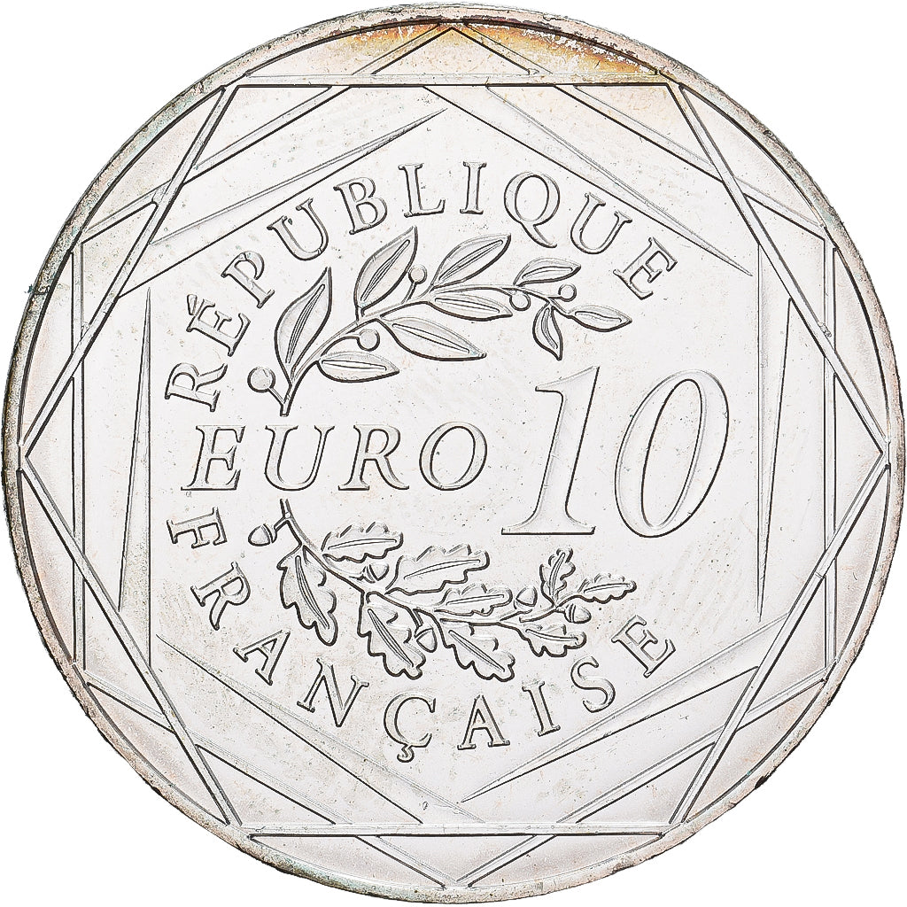 France, 10 Euro, 2016, Football, SUP+, Argent