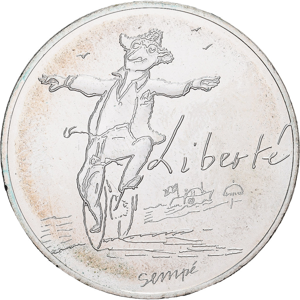 Francia, 10 Euro, 2014, Sempé Liberté Été, SC, Plata, Gadoury:EU717