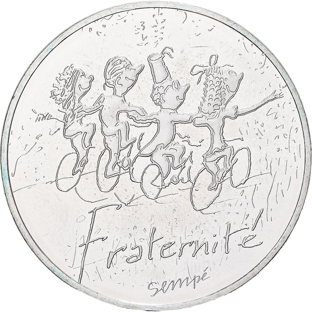França, 10 Euro, 2014, Monnaie de Paris, Sempé Fraternité Printemps, MS(64)