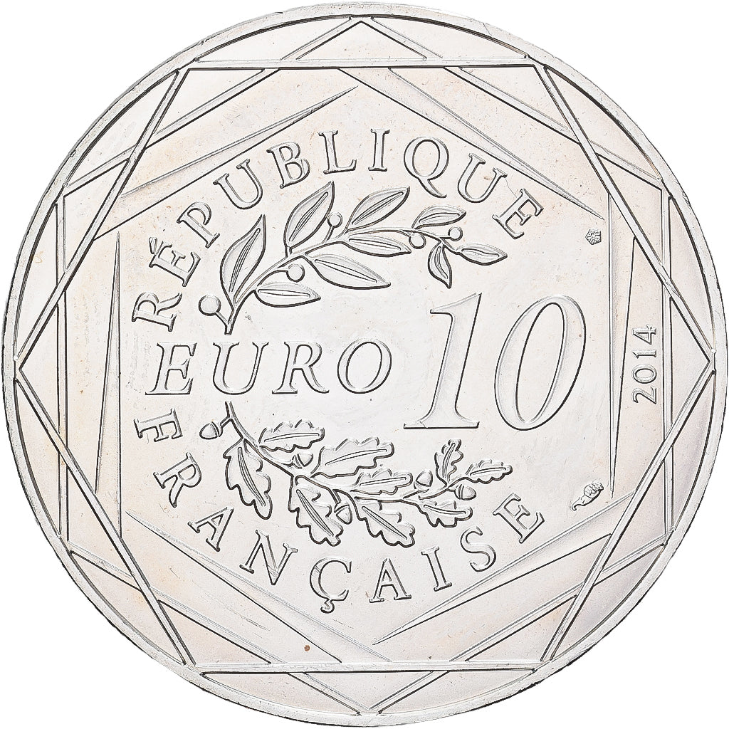França, 10 Euro, 2014, Monnaie de Paris, Sempé Fraternité Printemps, MS(64)