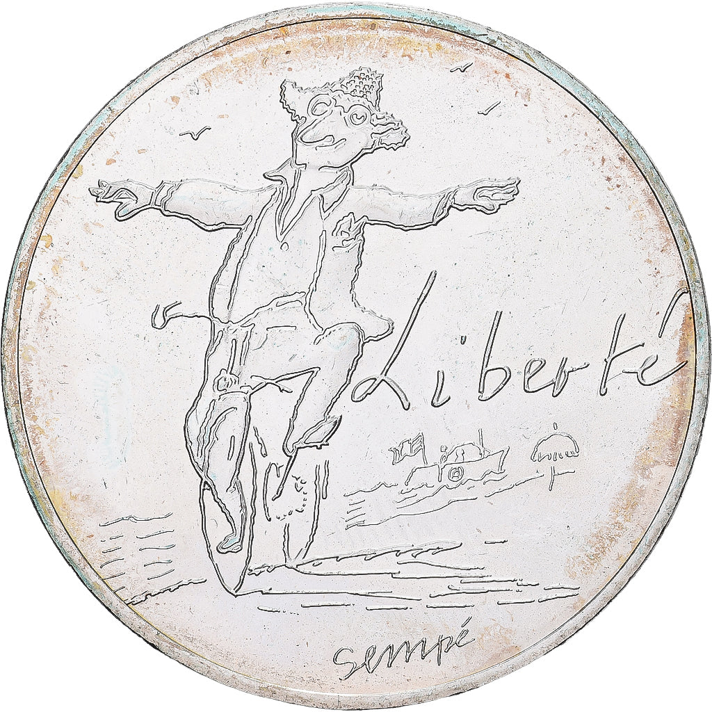 France, 10 Euro, 2014, Sempé Liberté Été, SUP+, Argent
