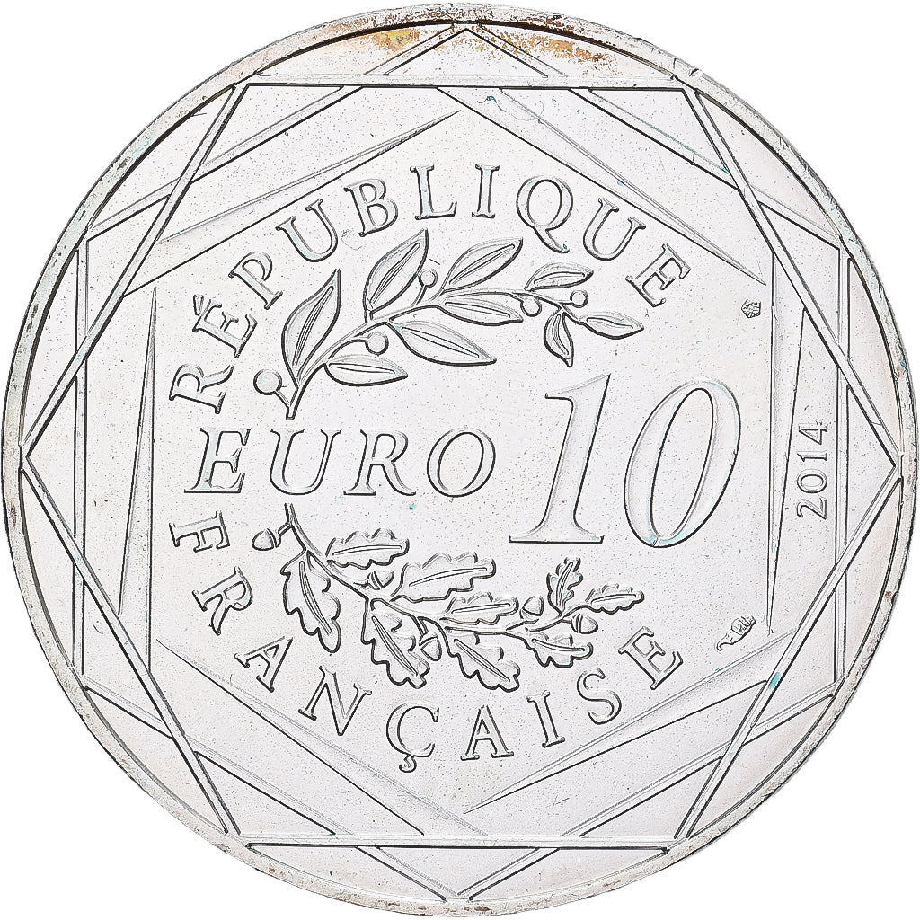 France, 10 Euro, 2014, Sempé Liberté Été, SUP+, Argent