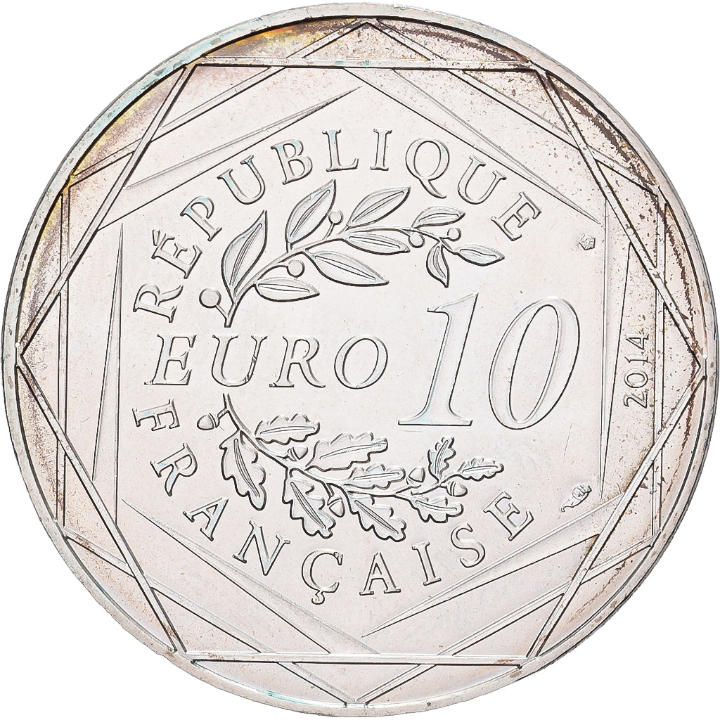 France, 10 Euro, 2014, Sempé Fraternité Été, SPL, Argent
