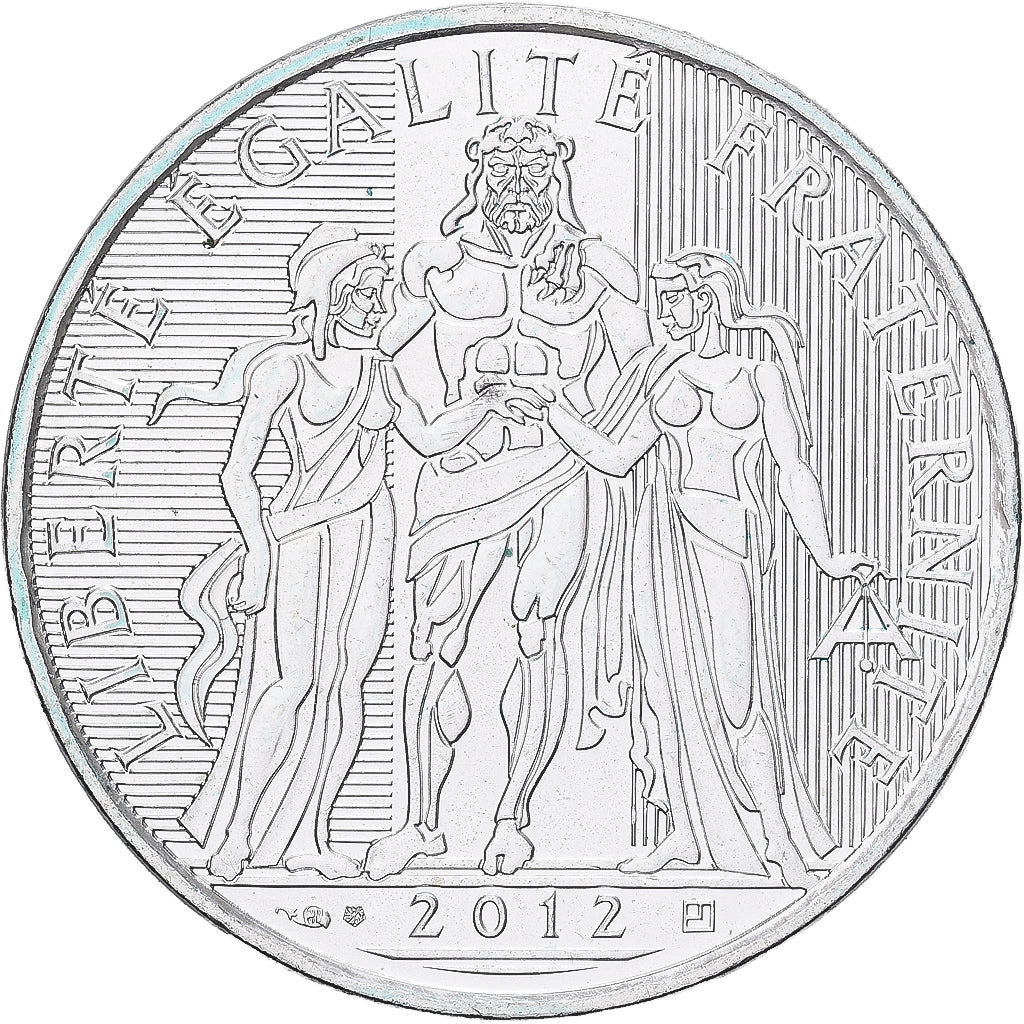 Francia, 10 Euro, 2012, Hercule, SC+, Plata