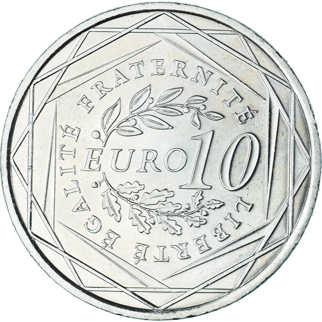 France, 10 Euro, 2009, Semeuse, MS(64), Silver, KM:1580