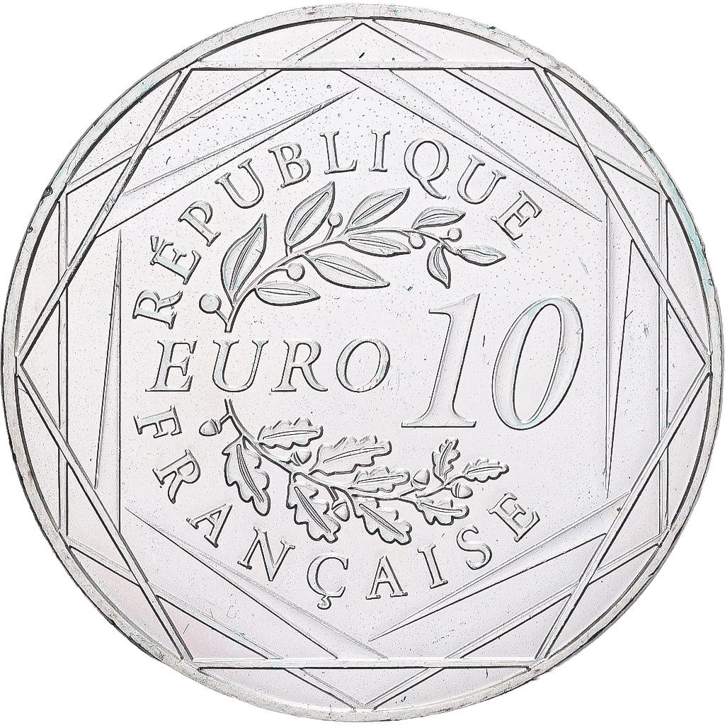 Frankrijk, 10 Euro, 2014, Coq, UNC, Zilver, Gadoury:EU656