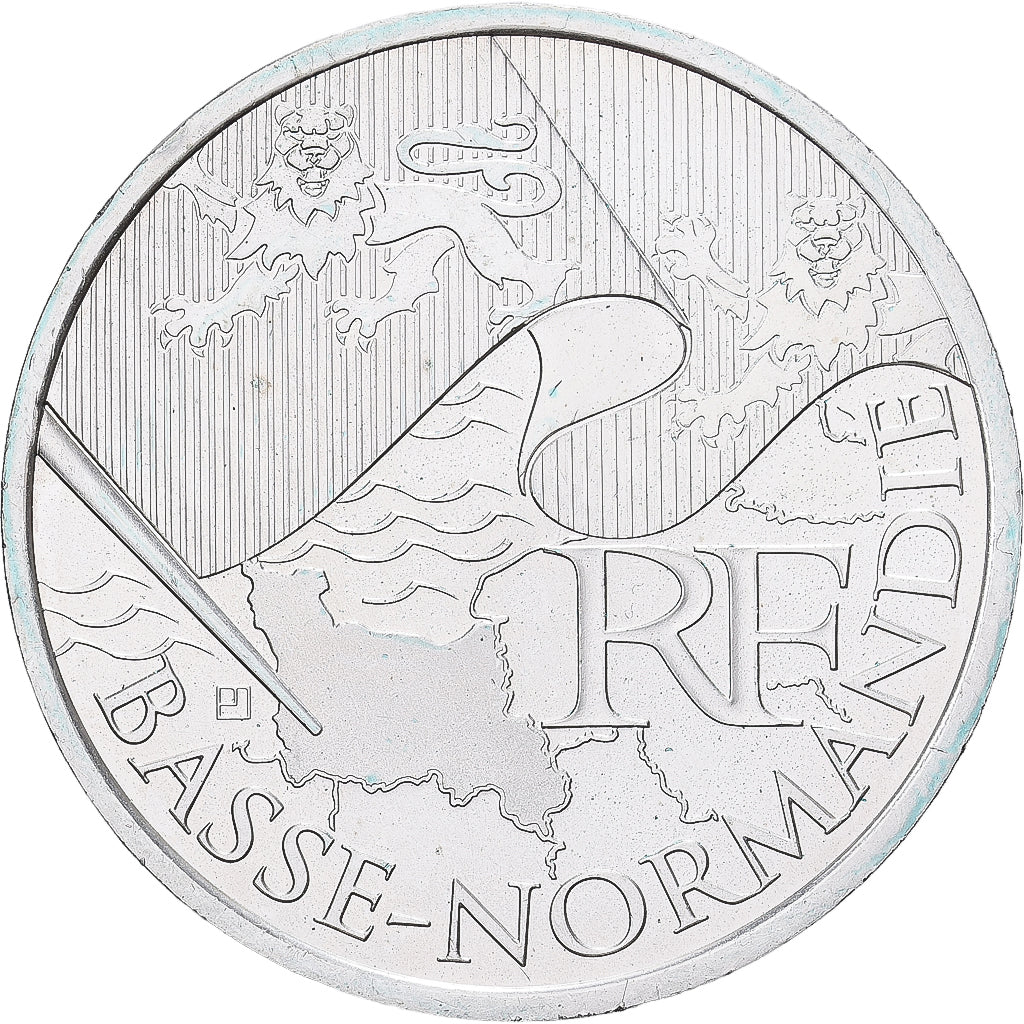 France, 10 Euro, 2010, Basse-Normandie, SPL+, Argent