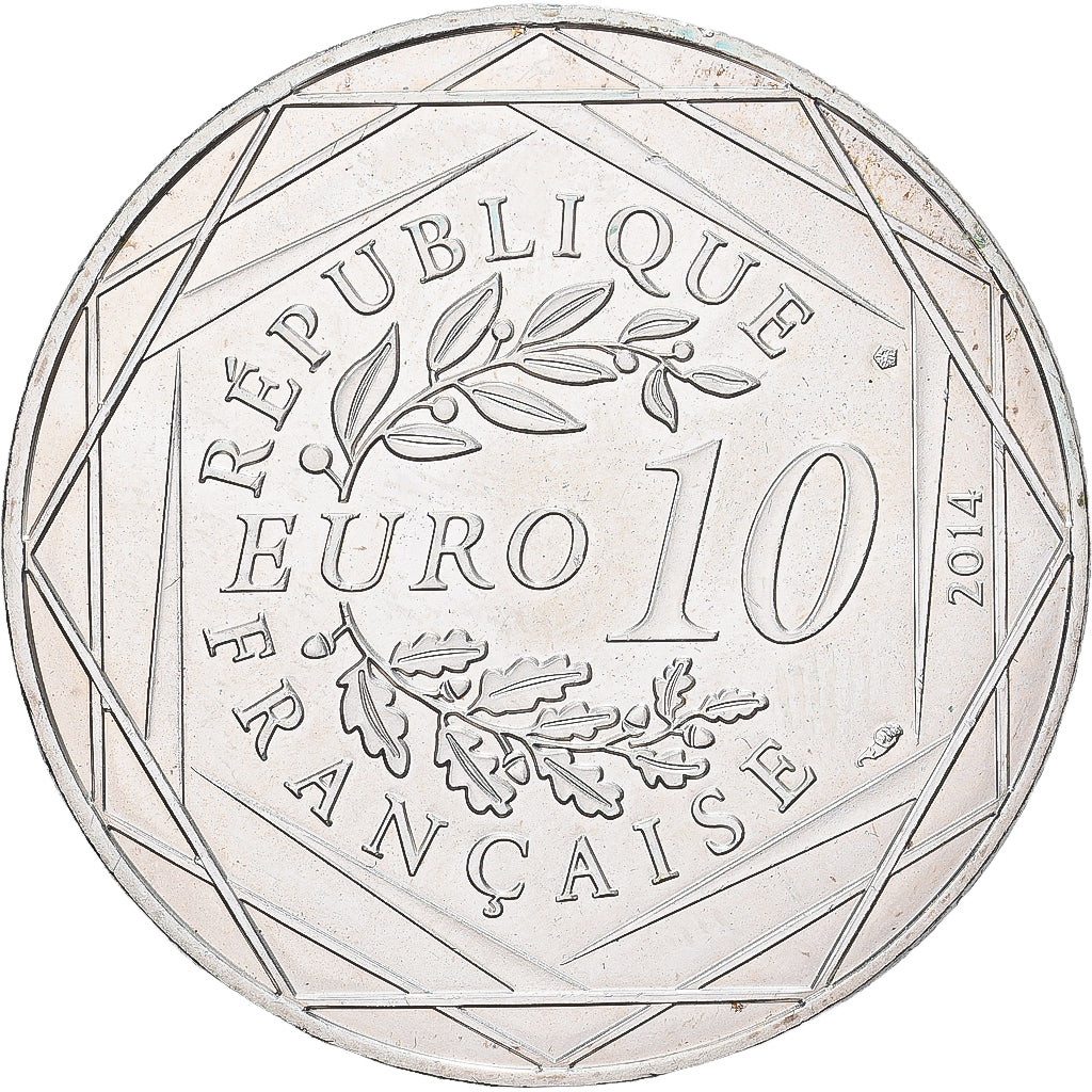França, 10 Euro, 2014, Sempé Liberté Printemps, AU(55-58), Prata