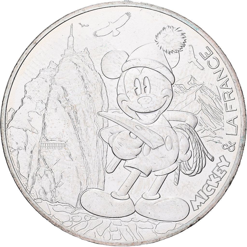 France, 10 Euro, 2018, Mickey Premier de Cordée, MS(65-70), Silver