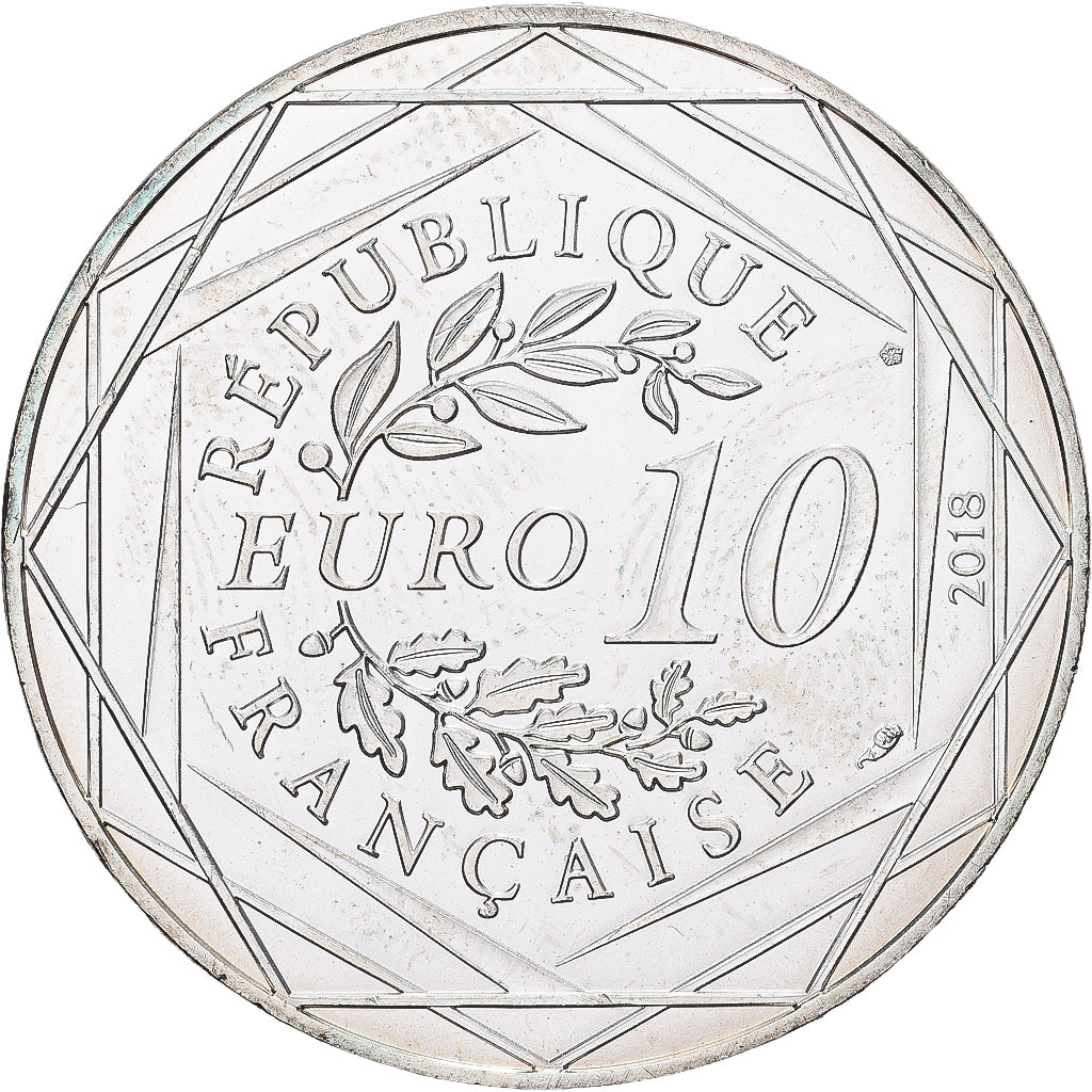 France, 10 Euro, 2018, Mickey Premier de Cordée, MS(65-70), Silver