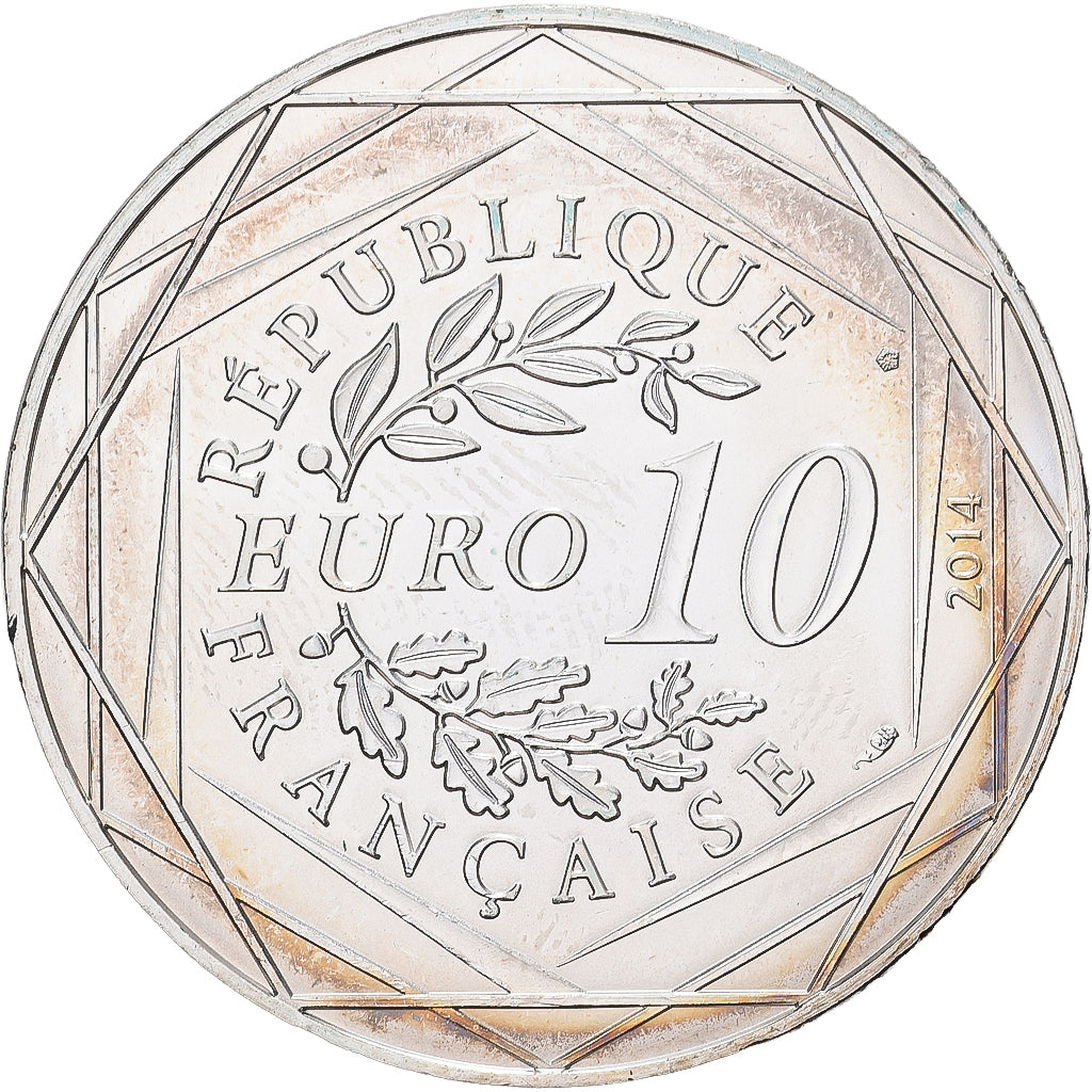 Frankrijk, 10 Euro, 2014, Paris, Sempé Egalité Automne, UNC-, Zilver
