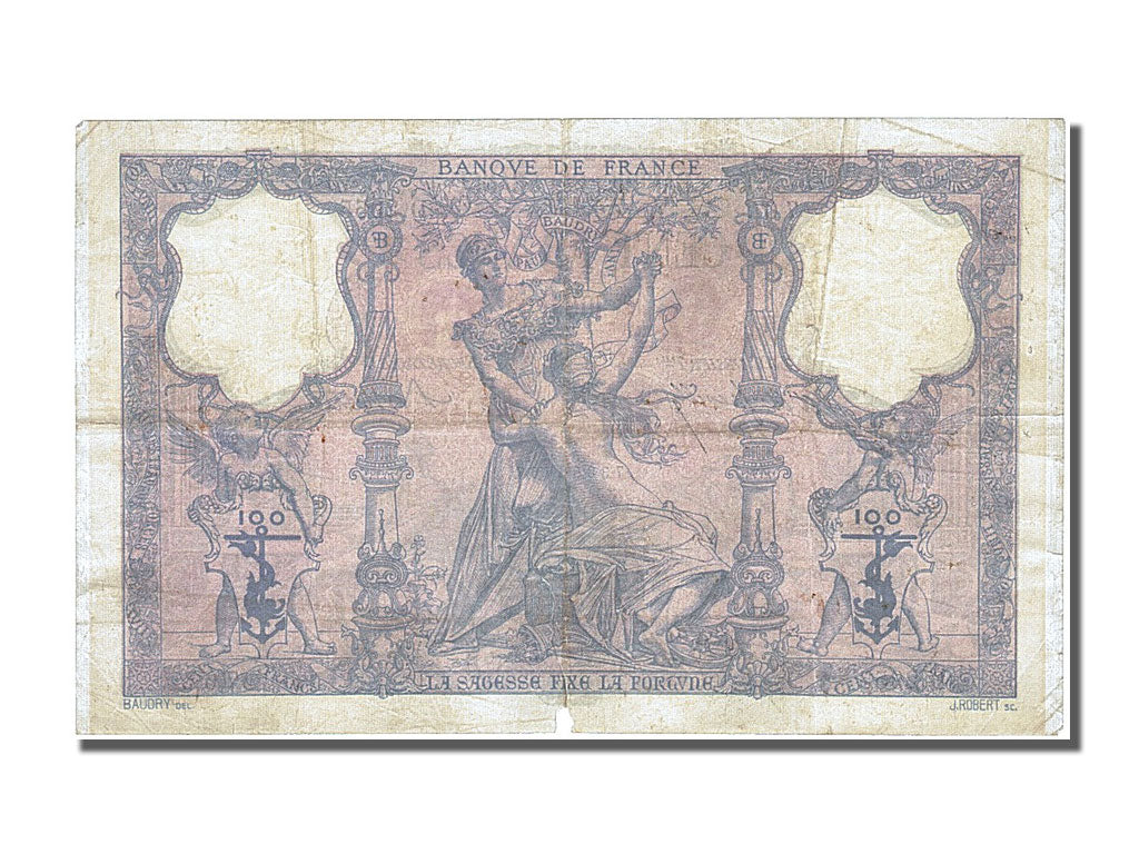 Banknote, France, 100 Francs, 100 F 1888-1909 ''Bleu et Rose'', 1900