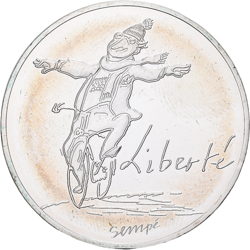 France, 10 Euro, Monnaie de Paris, Sempé - Hiver - Liberté, 2014, Monnaie de