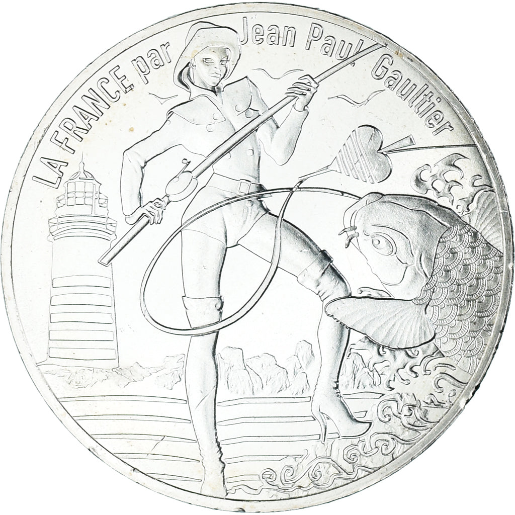 Francja, 10 Euro, 2017, Monnaie de Paris, Jean Paul Gaultier, MS(65-70), Srebro