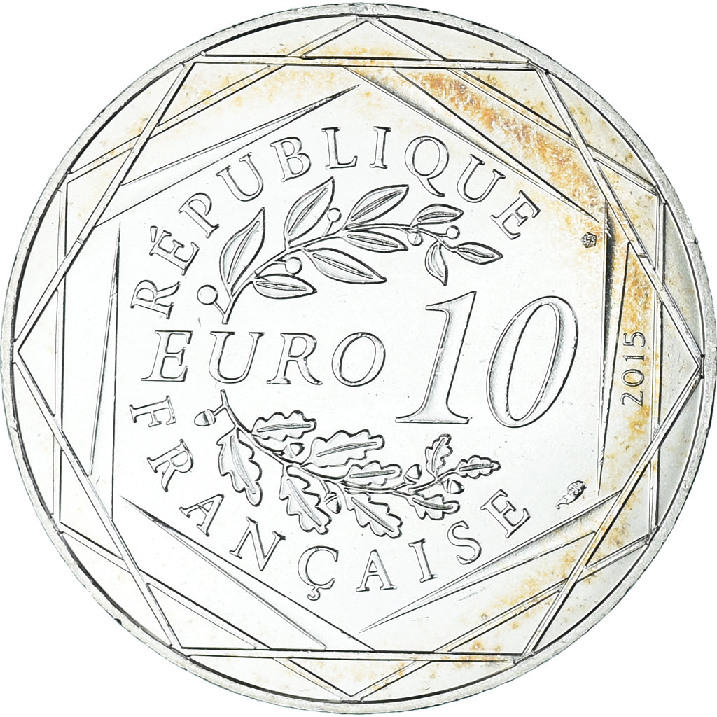 France, 10 Euro, 2015, Monnaie de Paris, Asterix - Fraternité, MS(64), Silver