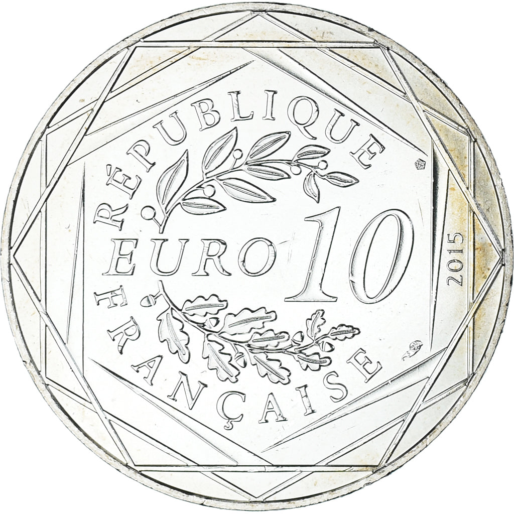 France, 10 Euro, 2015, Monnaie de Paris, Asterix - Liberté, MS(64), Silver