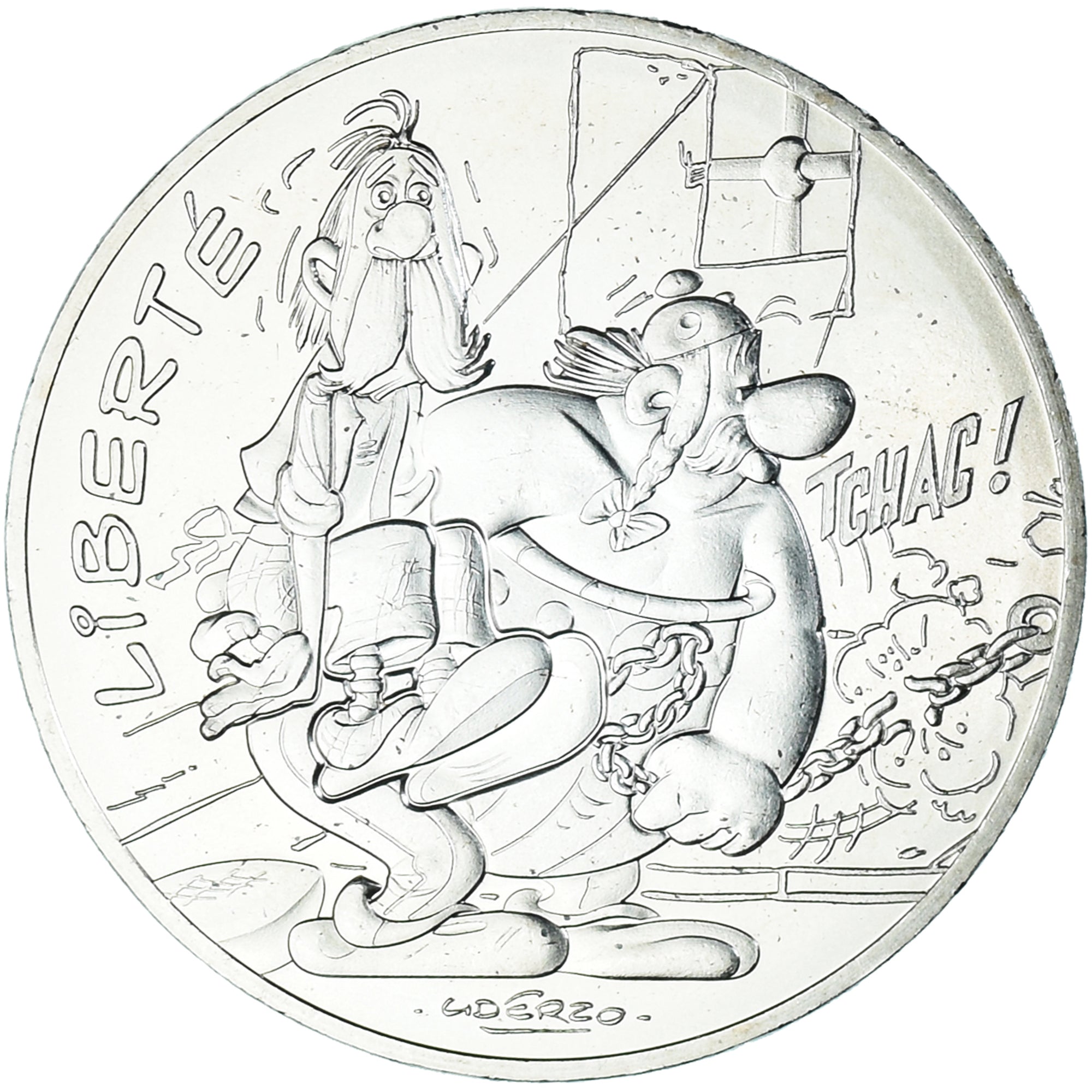 France, 10 Euro, 2015, Monnaie de Paris, Asterix - Liberté, MS(64), Silver