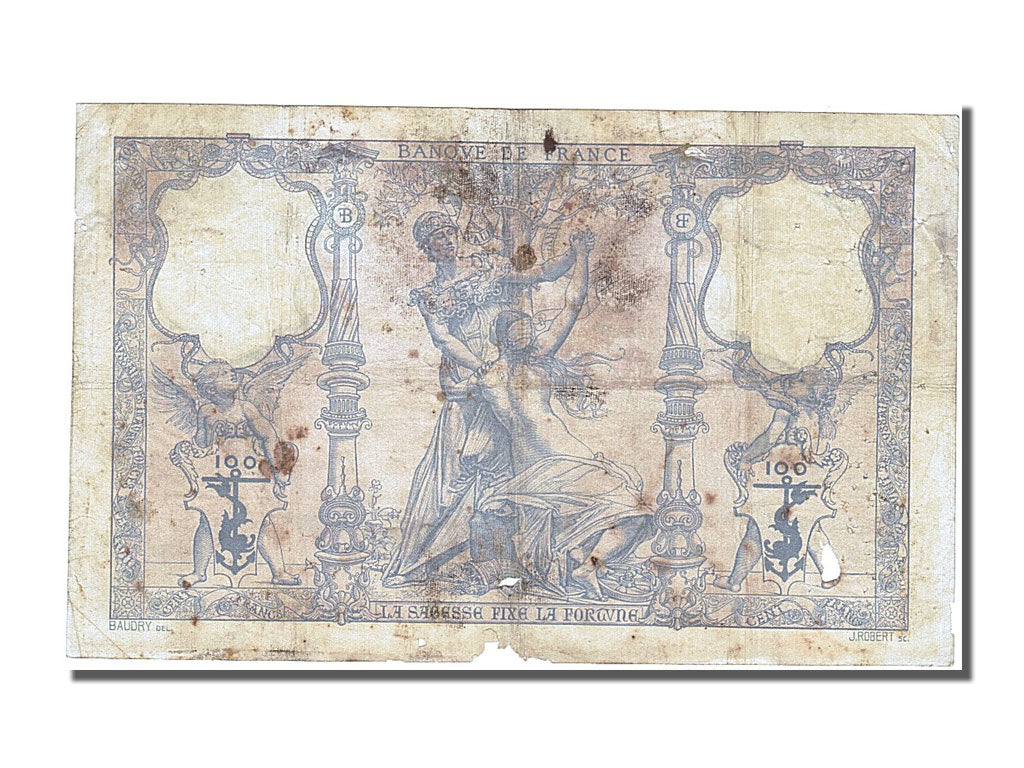 Billete, Francia, 100 Francs, 100 F 1888-1909 ''Bleu et Rose'', 1904