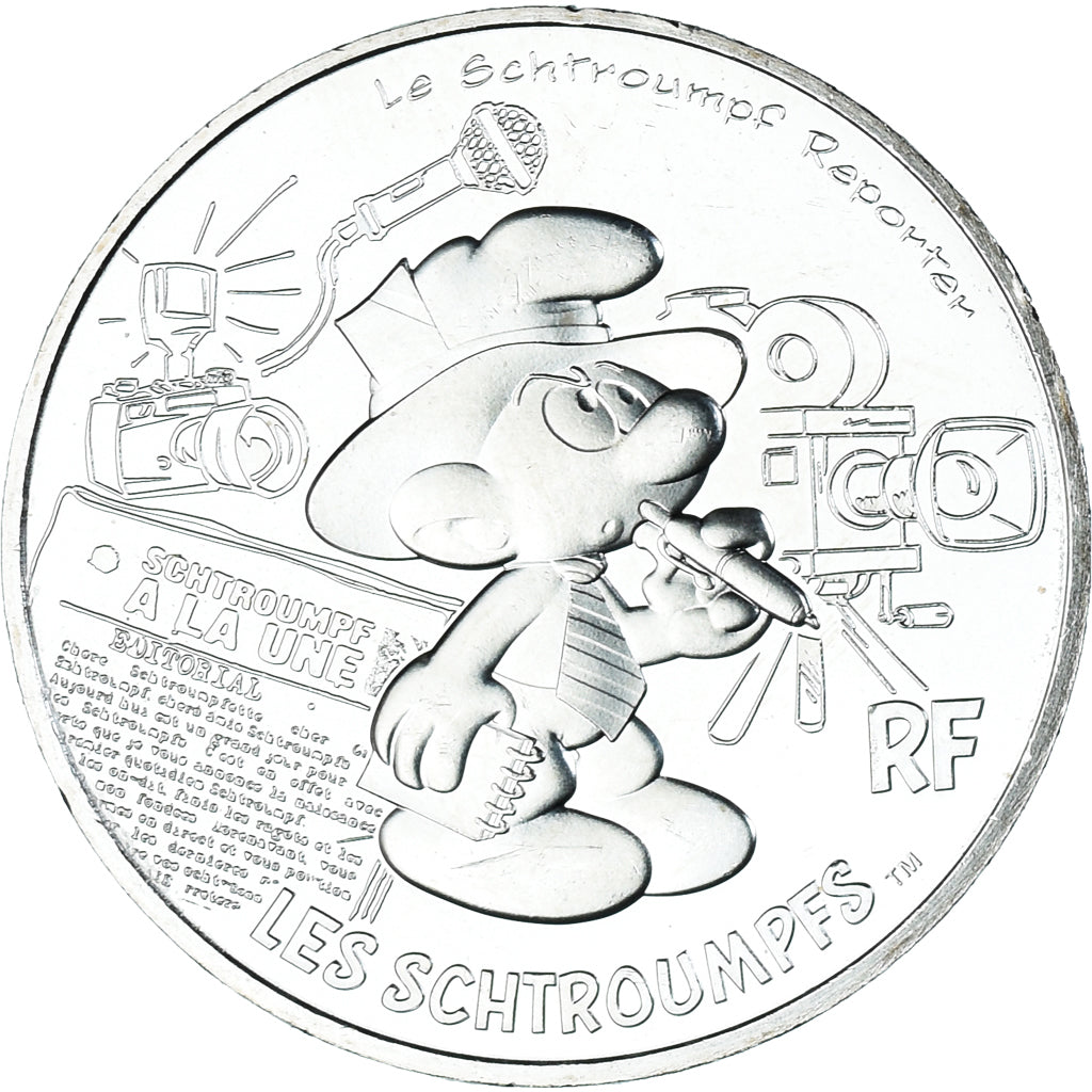 France, 10 Euro, Le Schtroumpf Reporter (20/20), 2020, Monnaie de Paris