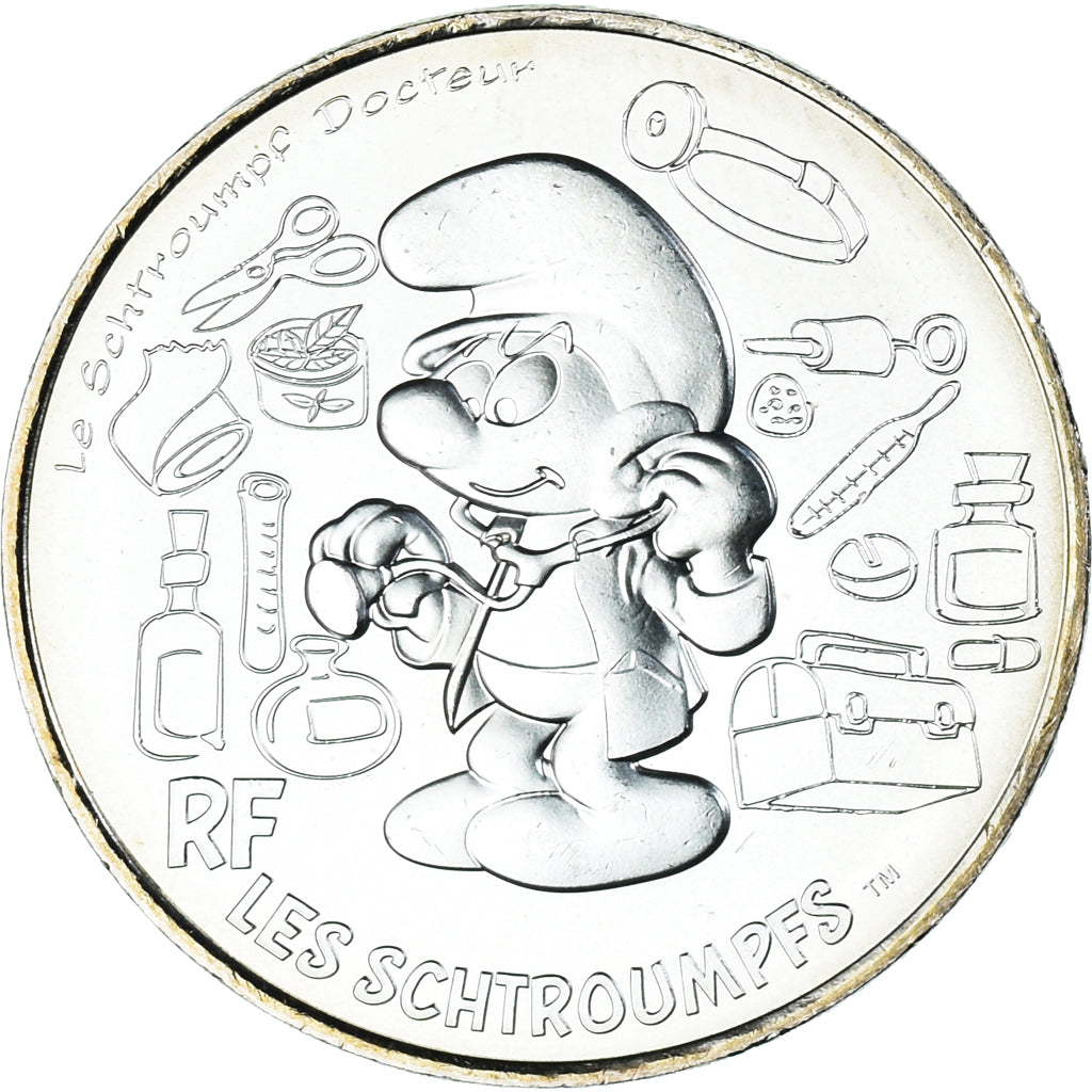 France, 10 Euro, Le Schtroumpf Docteur (6/20), 2020, Monnaie de Paris