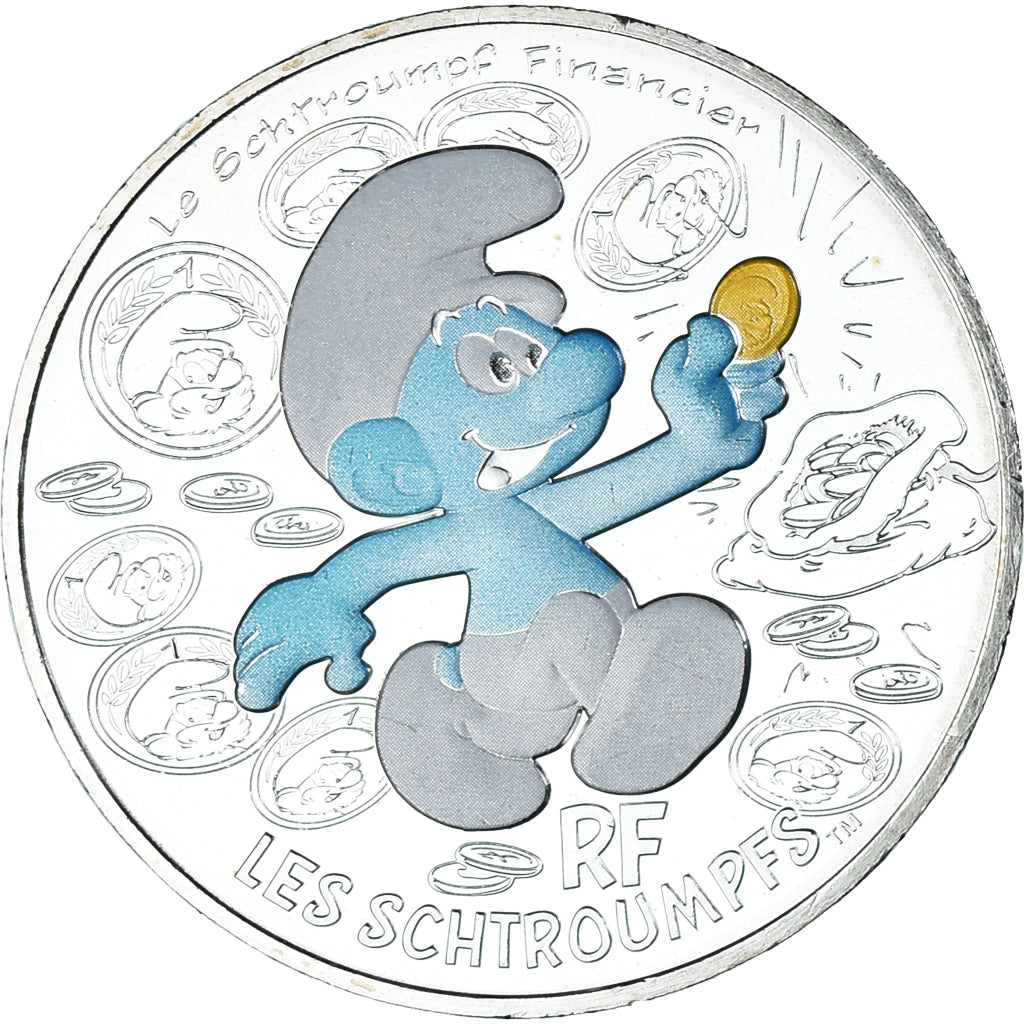 Frankreich, 10 Euro, Le Schtroumpf Financier (13/20), 2020, Monnaie de Paris