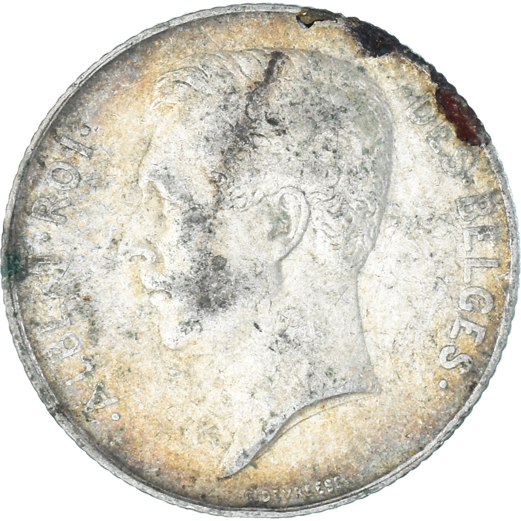 Munten, België, Franc, 1913, FR, Zilver, KM:72