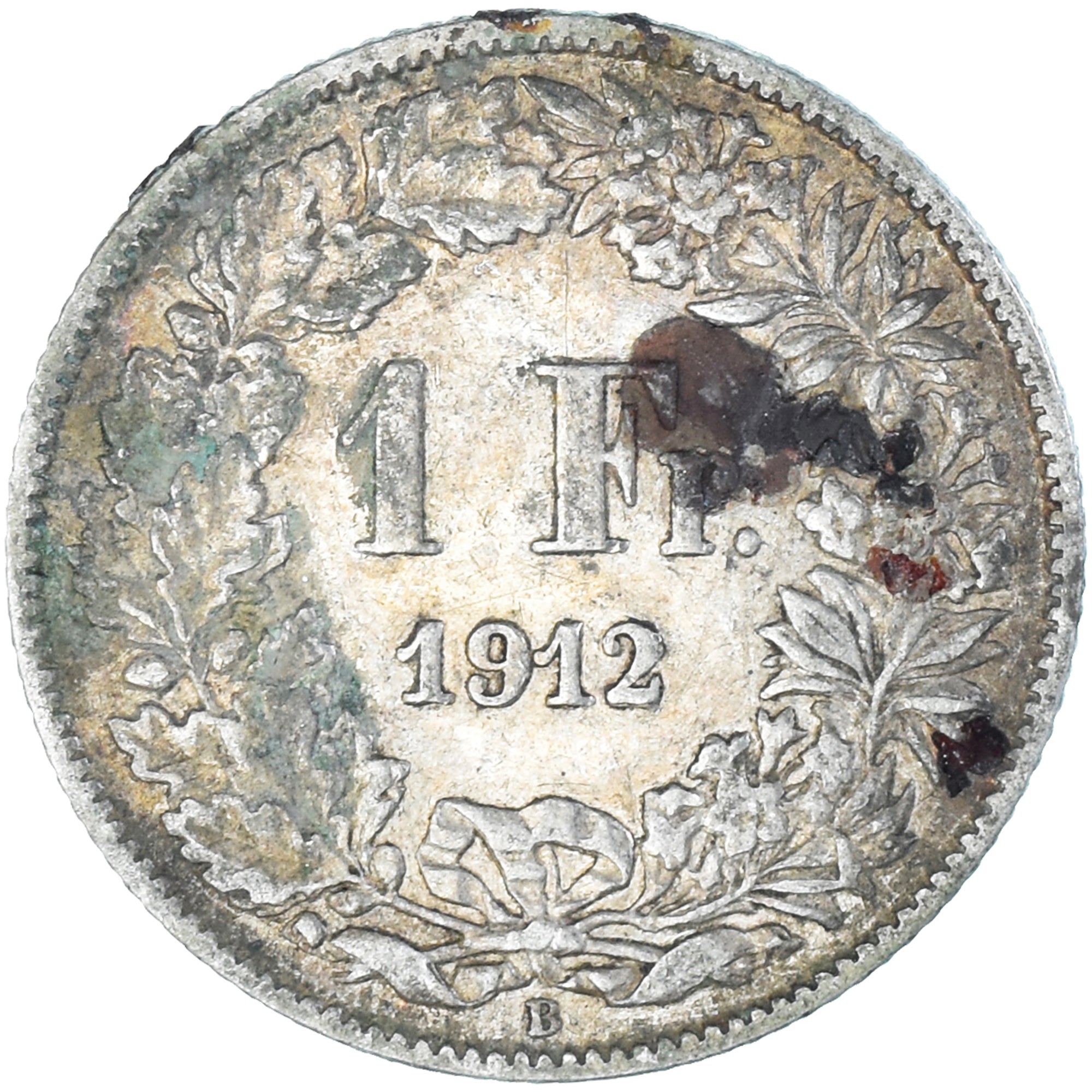 Monnaie, Suisse, Franc, 1912, Bern, TB, Argent, KM:24