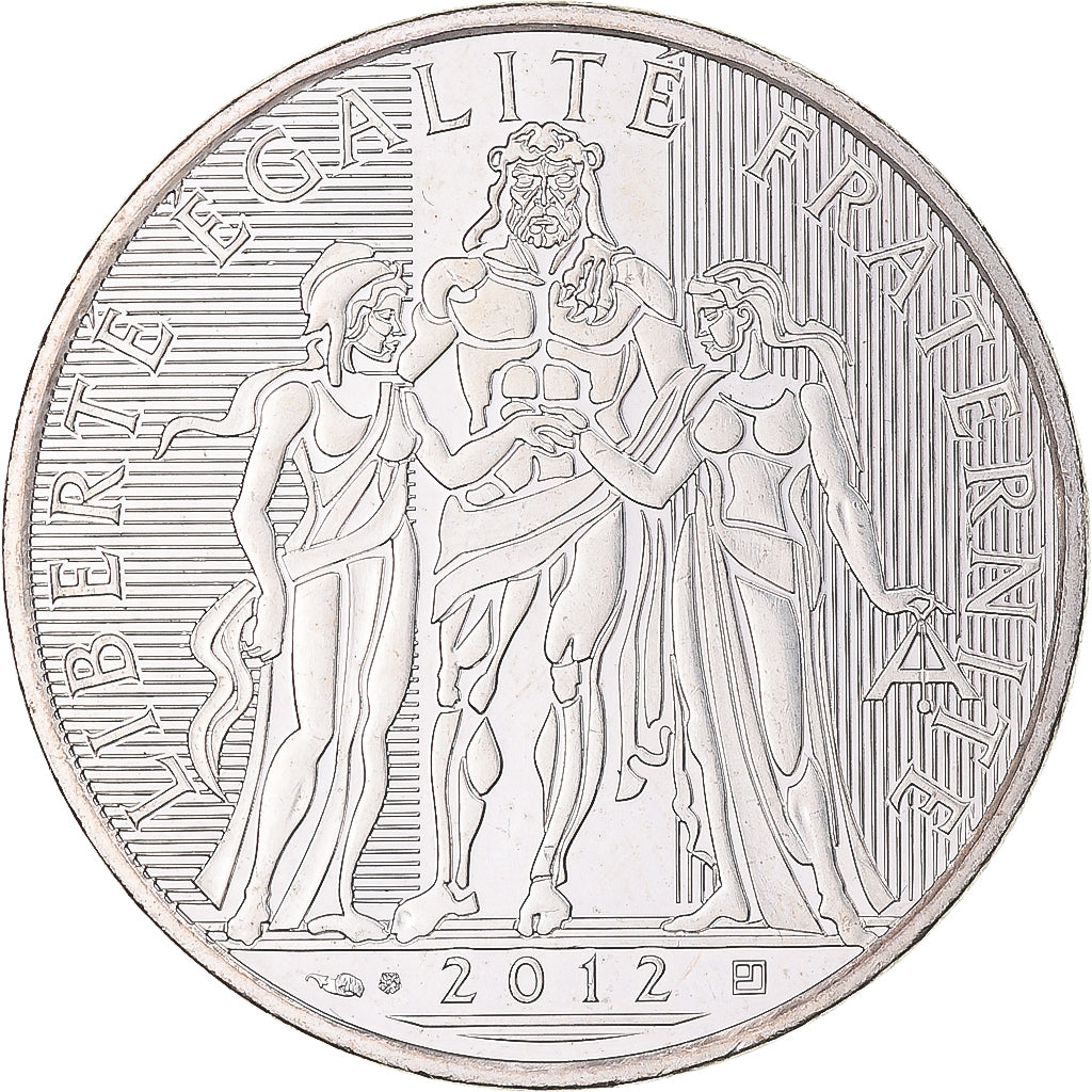 France, 10 Euro, 2012, Monnaie de Paris, Hercule, MS(63), Silver