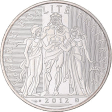 France, 10 Euro, 2012, Monnaie de Paris, Hercule, MS(63), Silver