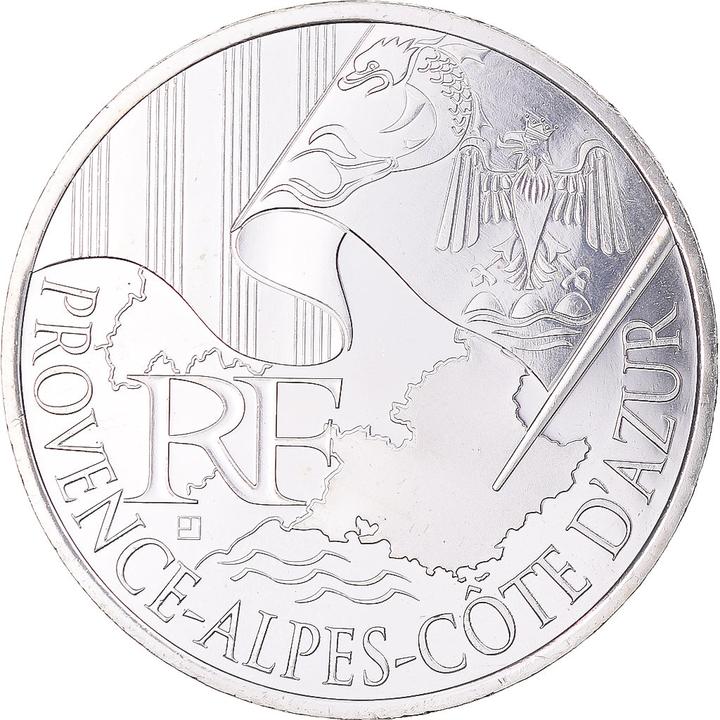 France, 10 Euro, Euros des régions, 2010, Monnaie de Paris, Provence Alpes