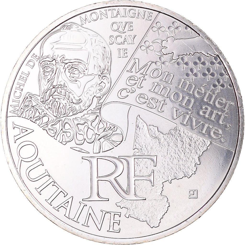 France, 10 Euro, Euros des régions, 2012, Monnaie de Paris, Aquitaine