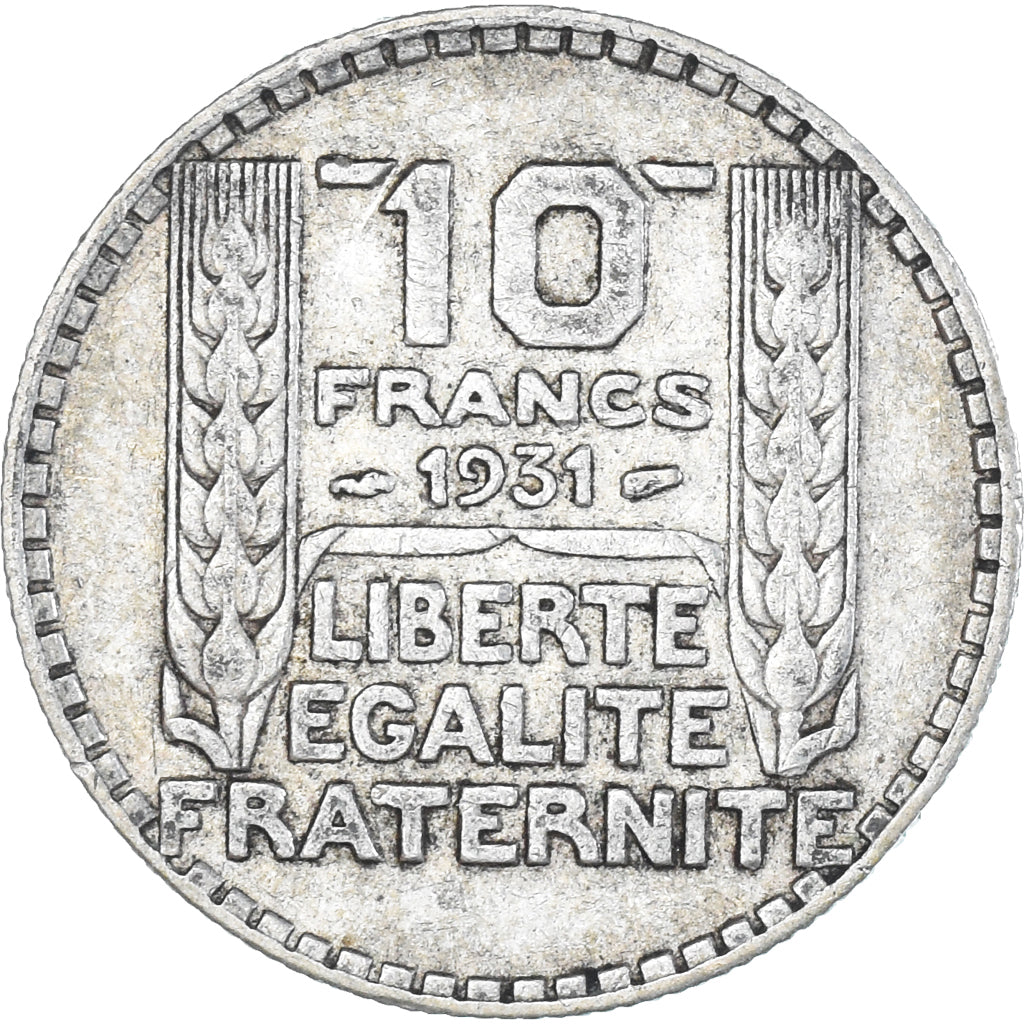 Moneda, Francia, Turin, 10 Francs, 1931, Paris, MBC+, Plata, KM:878