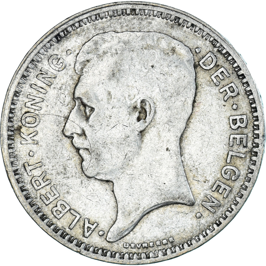 Munten, België, 20 Francs, 20 Frank, 1934, ZF+, Zilver, KM:104.1