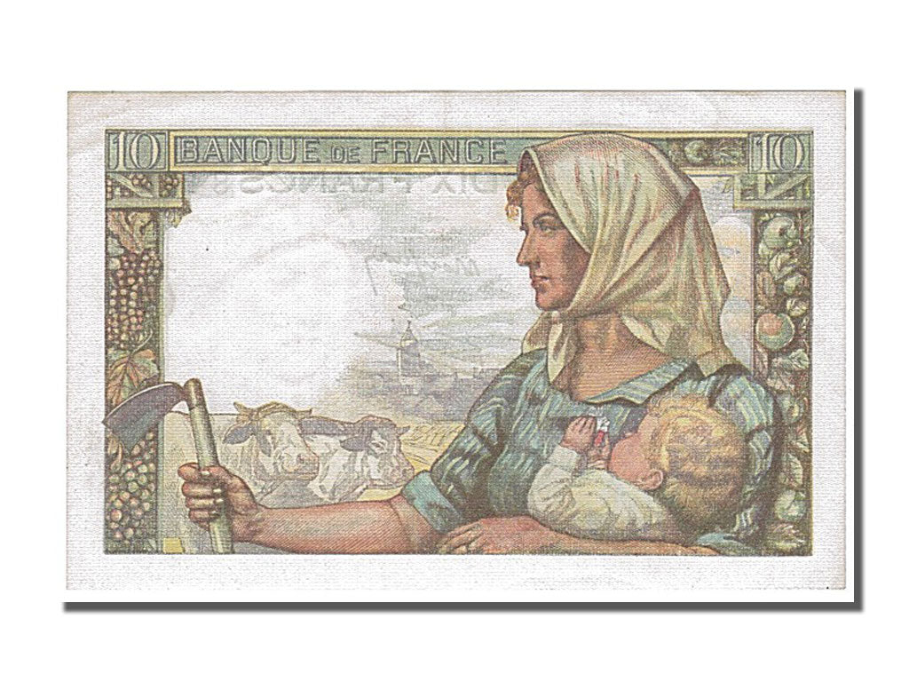 Banconote, Francia, 10 Francs, 10 F 1941-1949 ''Mineur'', 1944, 1944-01-13