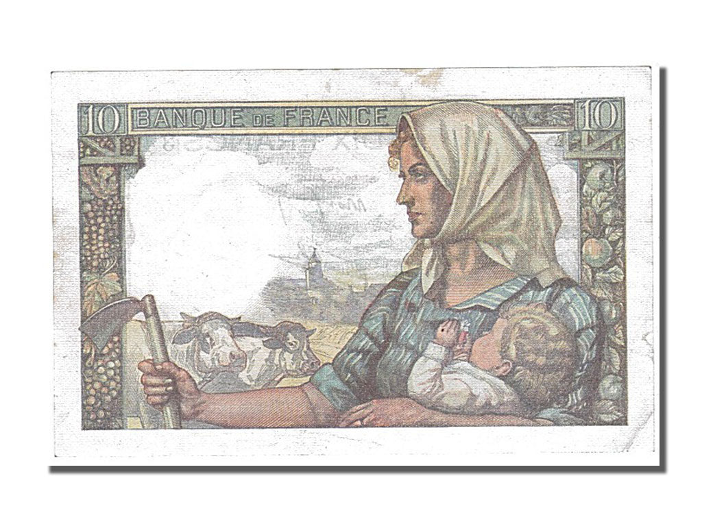Banknote, France, 10 Francs, 10 F 1941-1949 ''Mineur'', 1944, 1944-01-20