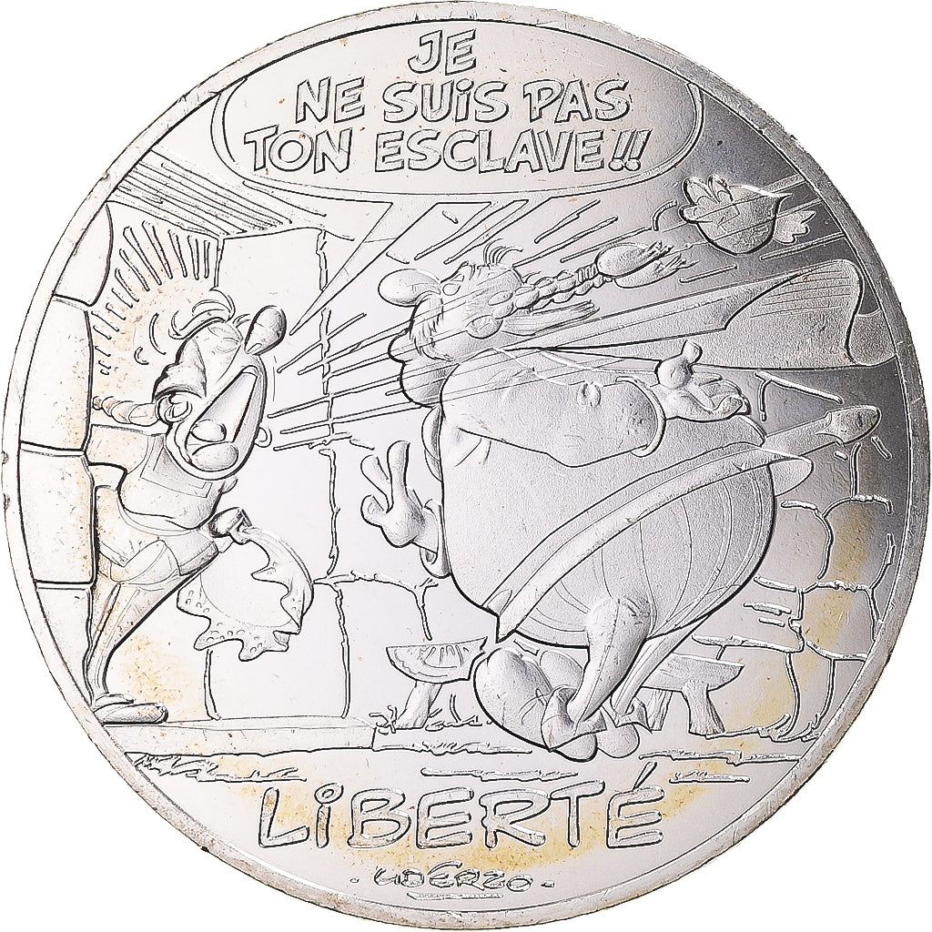 Francia, 10 Euro, 2015, Asterix Liberté La rose et le glaive, FDC, Argento