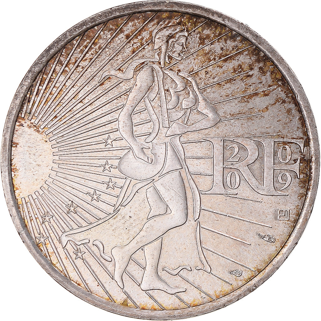 France, 5 Euro, 2009, Semeuse, EF(40-45), Silver, KM:1534