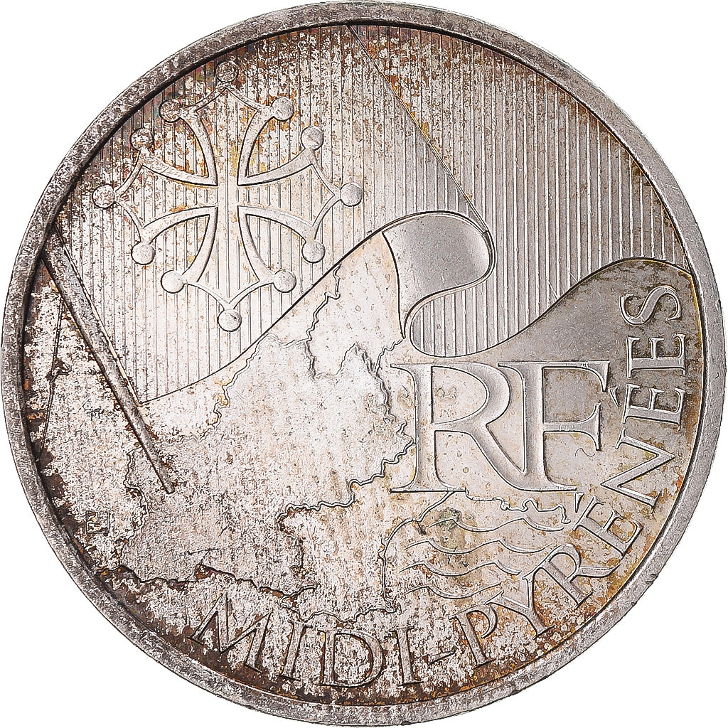 Francia, 10 Euro, 2010, Paris, Midi-Pyrénées, MBC, Plata, KM:1663