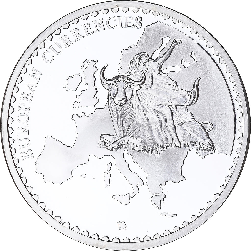 Grécia, medalha, Européan Currencies, España, MS(63), Cobre-níquel