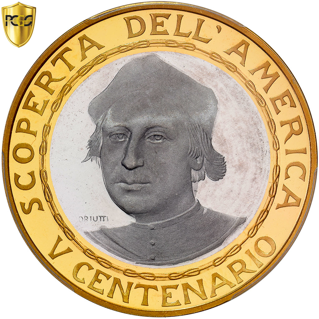 Italy, Medal, 500th Anniversary of the discovery of America, 1991