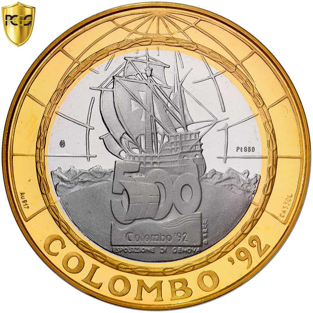 Italy, Medal, 500th Anniversary of the discovery of America, 1991