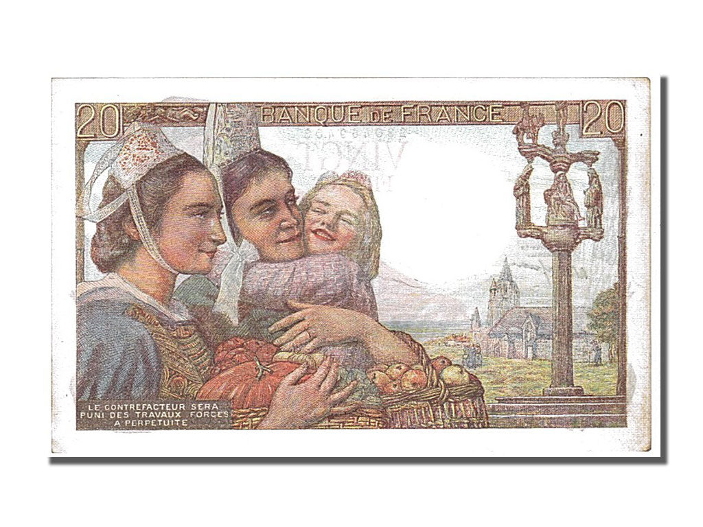 Billet, France, 20 Francs, 20 F 1942-1950 ''Pêcheur'', 1943, 1943-10-07, SPL