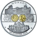 Monaco, Medal, Adoption de l'Euro, Politics, 2002, MS(65-70), Silver Plated