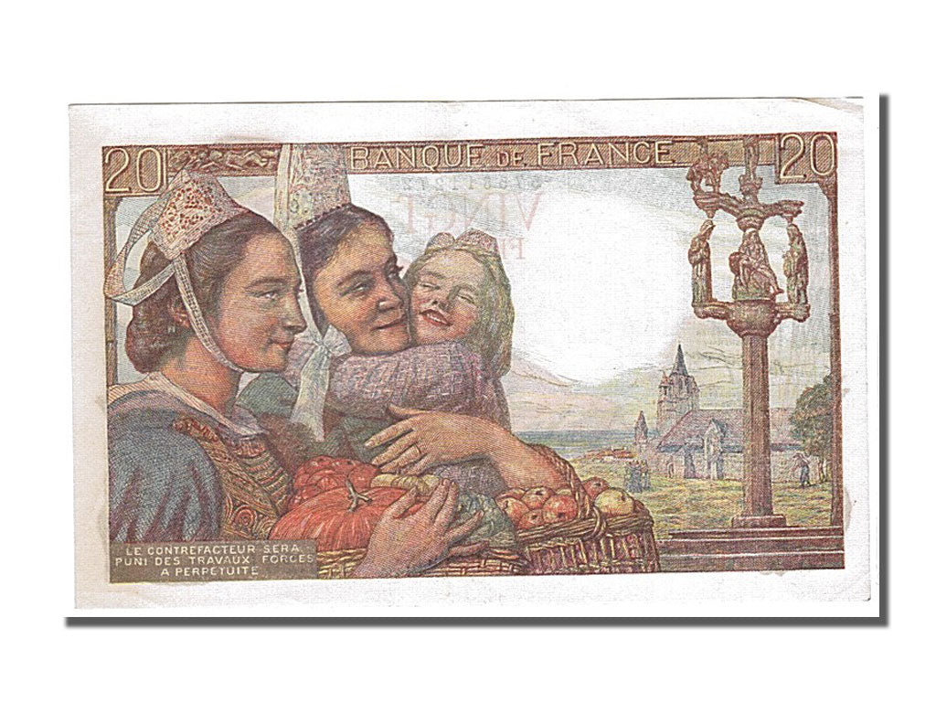Billete, Francia, 20 Francs, 20 F 1942-1950 ''Pêcheur'', 1949, 1949-11-03, SC