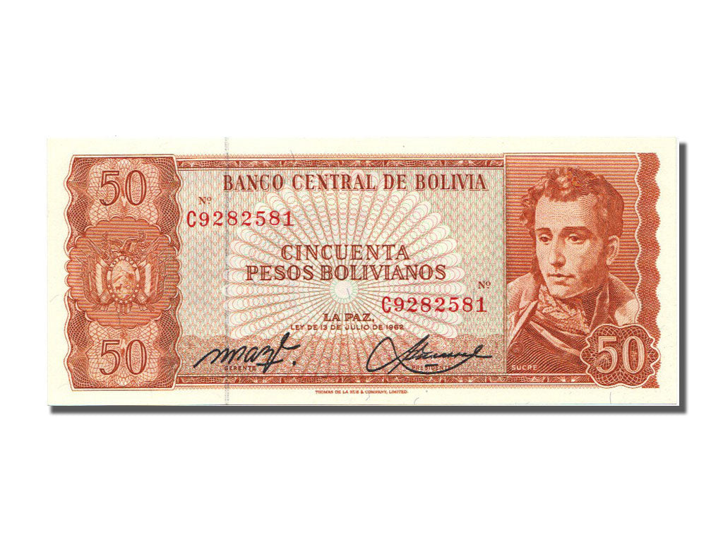 Billete, 50 Pesos Bolivianos, 1962, Bolivia, UNC