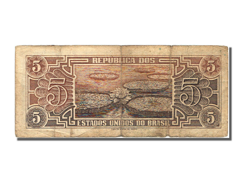 Banknote, Brazil, 5 Cruzeiros, 1961, EF(40-45)