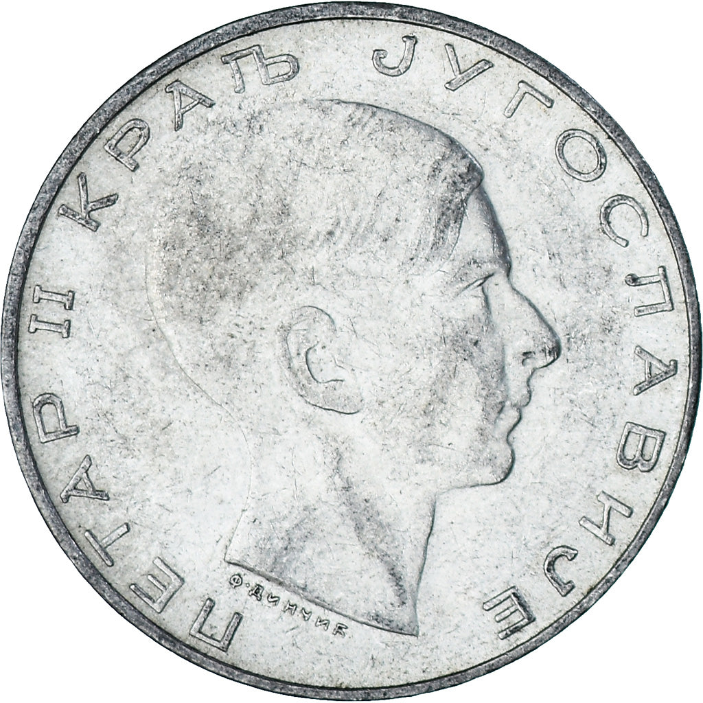 Munten, Joegoslaviëe, Petar II, 50 Dinara, 1938, PR, Zilver, KM:24