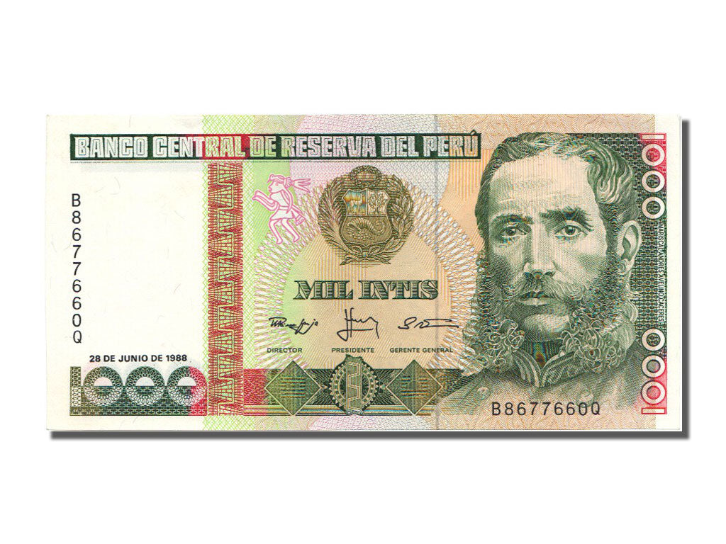 Banconote, Perù, 1000 Intis, 1988, 1988-06-28, FDS