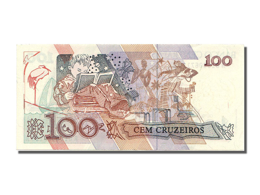 Banconote, Brasile, 100 Cruzeiros, 1990, FDS